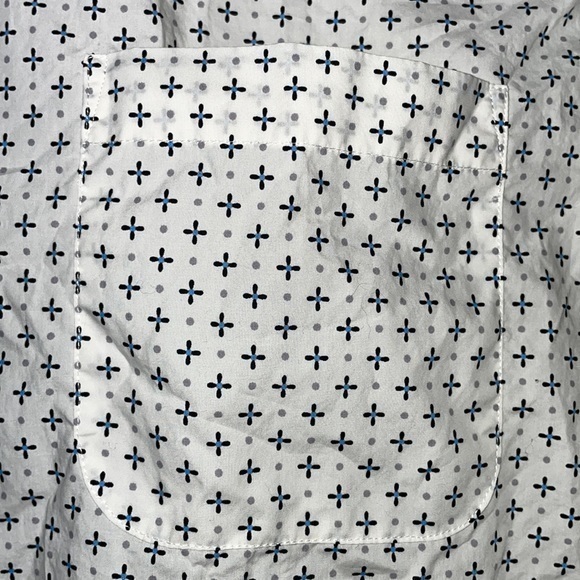 Fairline Men’s Slim Fit Cotton Button Down Dress‎ Shirt White Blue Modern XL - Picture 4 of 6